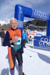 Pietro Martinengo, 78ans, doyen de la course.2nd des Vétérans4.