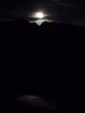 Pleine lune sur le Lac Saorgin.